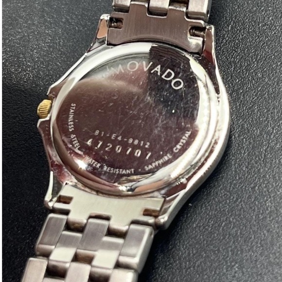 Movado Authentic Folio Museum Two-Tone‎ Watch Black & Gold Ref. 81.E4.9812 main image 14